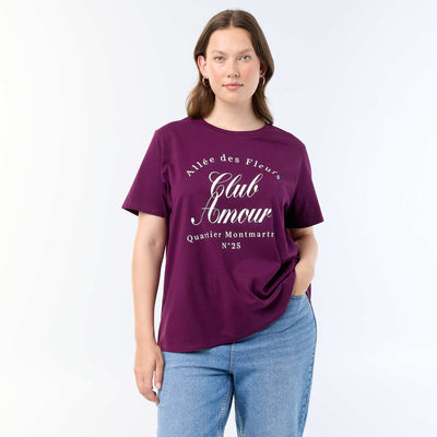 Camiseta de manga corta estampada PURPURA