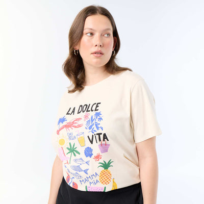 Camiseta de manga corta estampada BLANCO