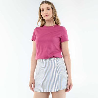 Camiseta de punto de manga corta PURPURA