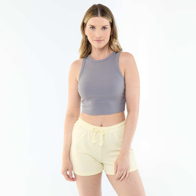 Top corto sin mangas GRIS