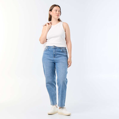Pantalón vaquero de corte recto AZUL